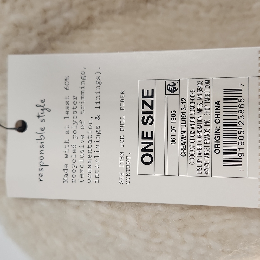 NWT A New Day OSFM Cream colored hat - Picture 4 of 7